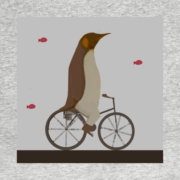 Penguin on Bicycle by JHeavenor